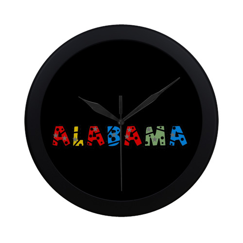 Alabama by Popart Lover Circular Plastic Wall clock