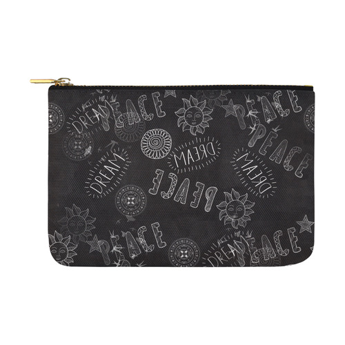 Dream On Peace On Chalkboard Carry-All Pouch 12.5''x8.5''
