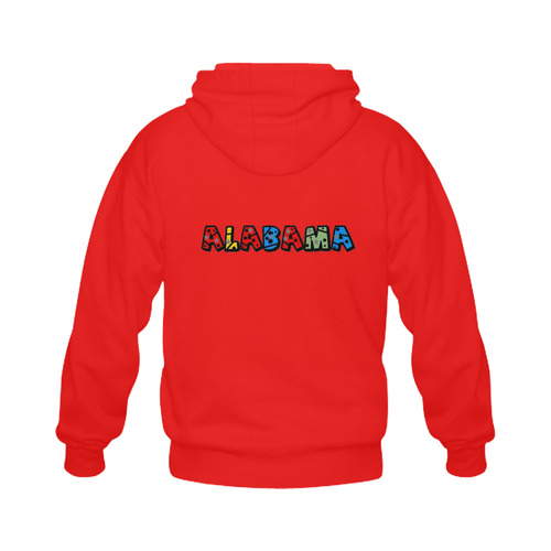 Alabama by Popart Lover Gildan Full Zip Hooded Sweatshirt (Model H02)