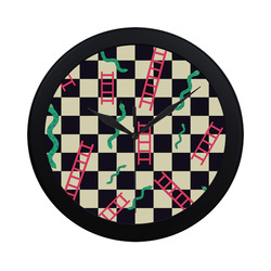 Snakes and Ladders Game Circular Plastic Wall clock