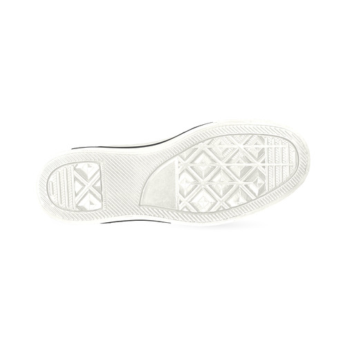 triangles in triangles pattern Canvas Women's Shoes/Large Size (Model 018)