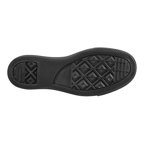 Lace Black Women's Slip-on Canvas Shoes (Model 019)