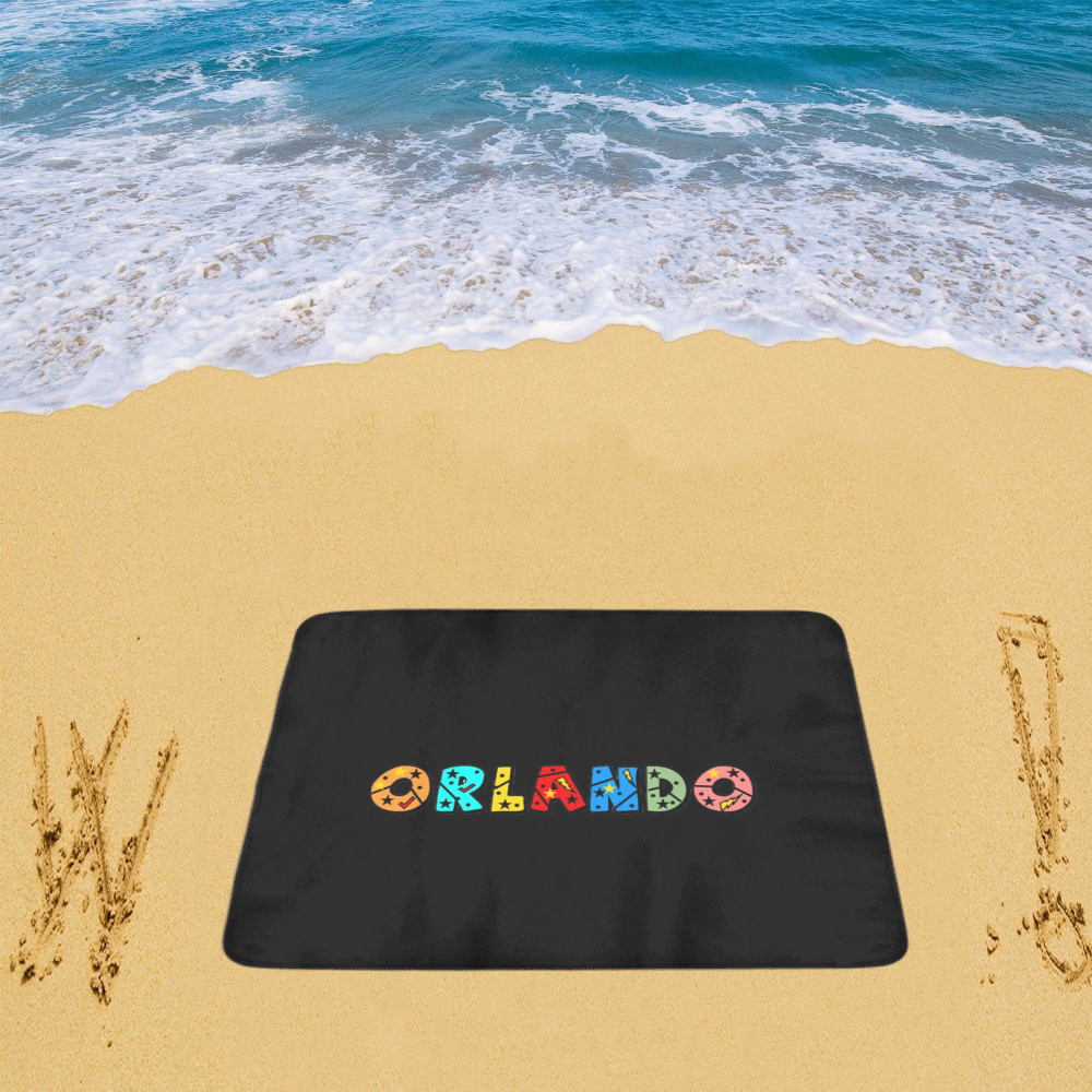 Orlando by Popart Lover Beach Mat 78"x 60"