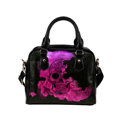 smoky skull C Shoulder Handbag (Model 1634)