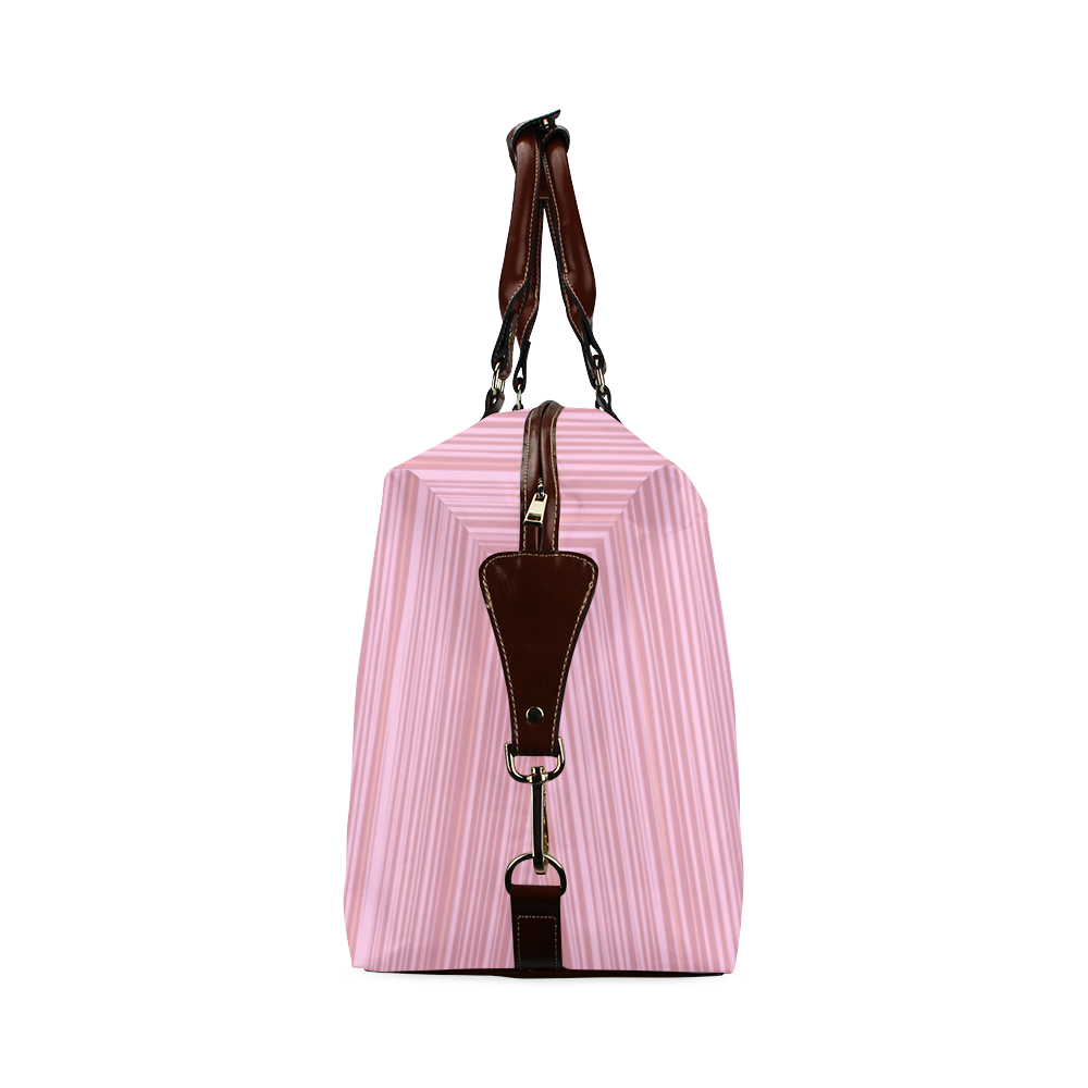 Designers travel bag : cherry wood. Inspired with 70s / PINK BROWN Classic Travel Bag (Model 1643) Remake