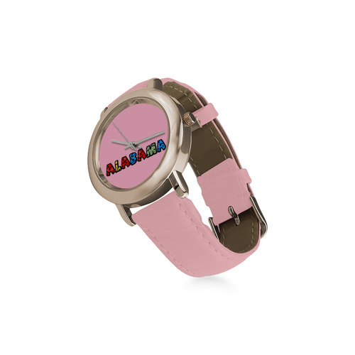 Alabama by Popart Lover Women's Rose Gold Leather Strap Watch(Model 201)