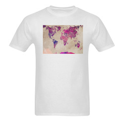 world map Sunny Men's T- shirt (Model T06)