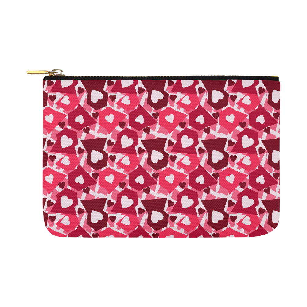 Heart Confetti Carry-All Pouch 12.5''x8.5''