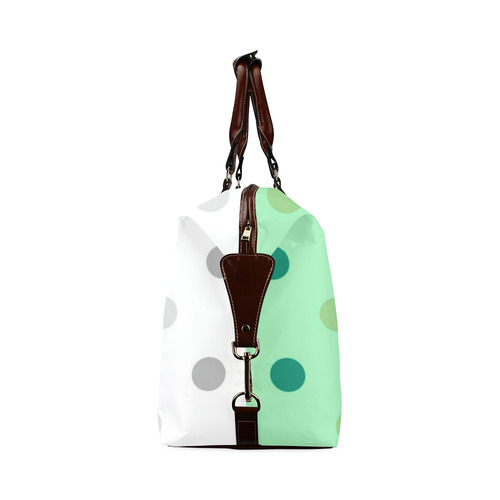 Exclusive designers bag with Dots / green and grey! Classic Travel Bag (Model 1643) Remake