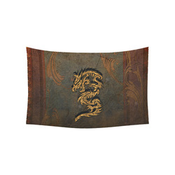 The dragon, tribal Cotton Linen Wall Tapestry 60"x 40"