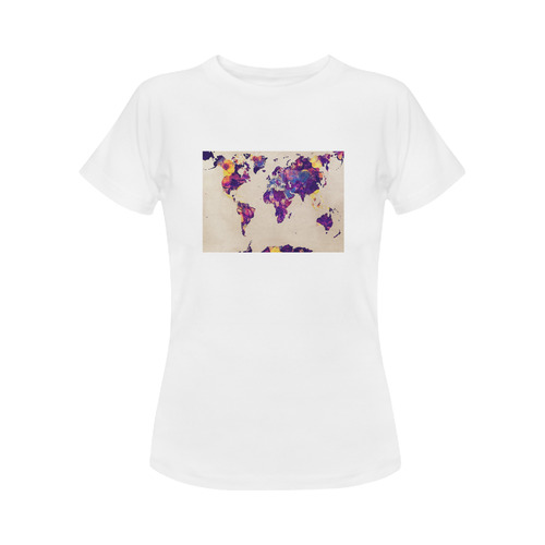 world map Women's Classic T-Shirt (Model T17）