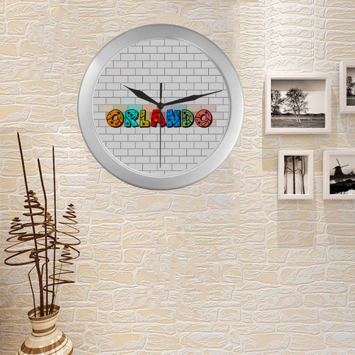 Orlando by Popart Lover Silver Color Wall Clock