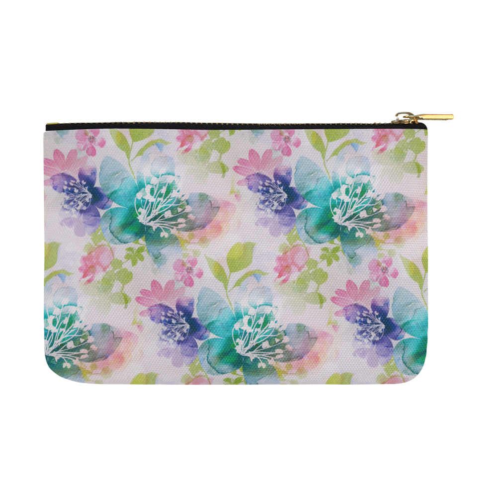 Delicate Flowers Carry-All Pouch 12.5''x8.5''