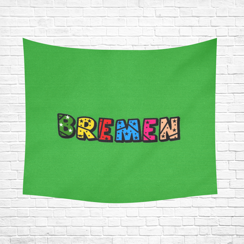 Bremen by Popart Lover Cotton Linen Wall Tapestry 60"x 51"