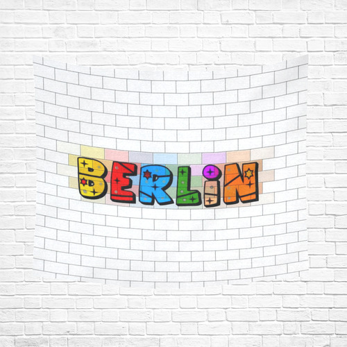 Berlin by Popart Lover Cotton Linen Wall Tapestry 60"x 51"