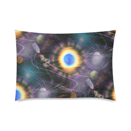 Space Bound Custom Zippered Pillow Case 20"x30"(Twin Sides)