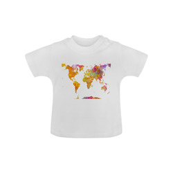 world map Baby Classic T-Shirt (Model T30)