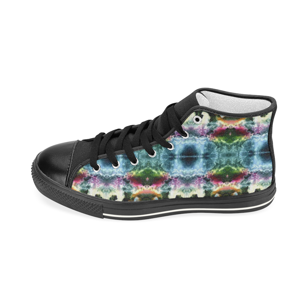 In Space Pattern Women's Classic High Top Canvas Shoes (Model 017)