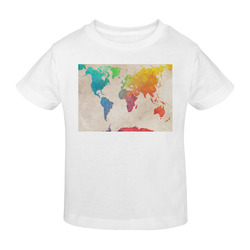 world map Sunny Youth T-shirt (Model T04)