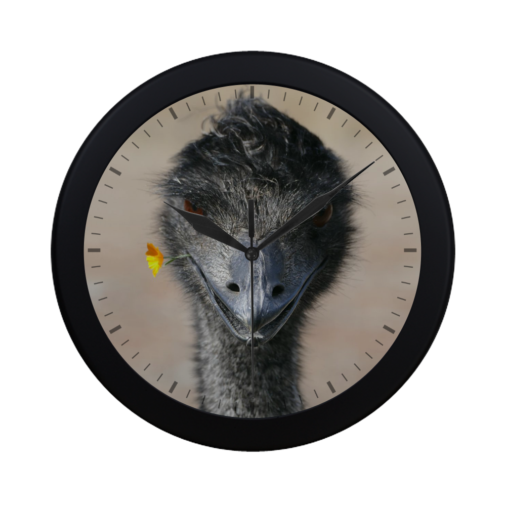 Happy Emu Circular Plastic Wall clock