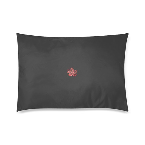 Maple Leaf Red Custom Zippered Pillow Case 20"x30"(Twin Sides)