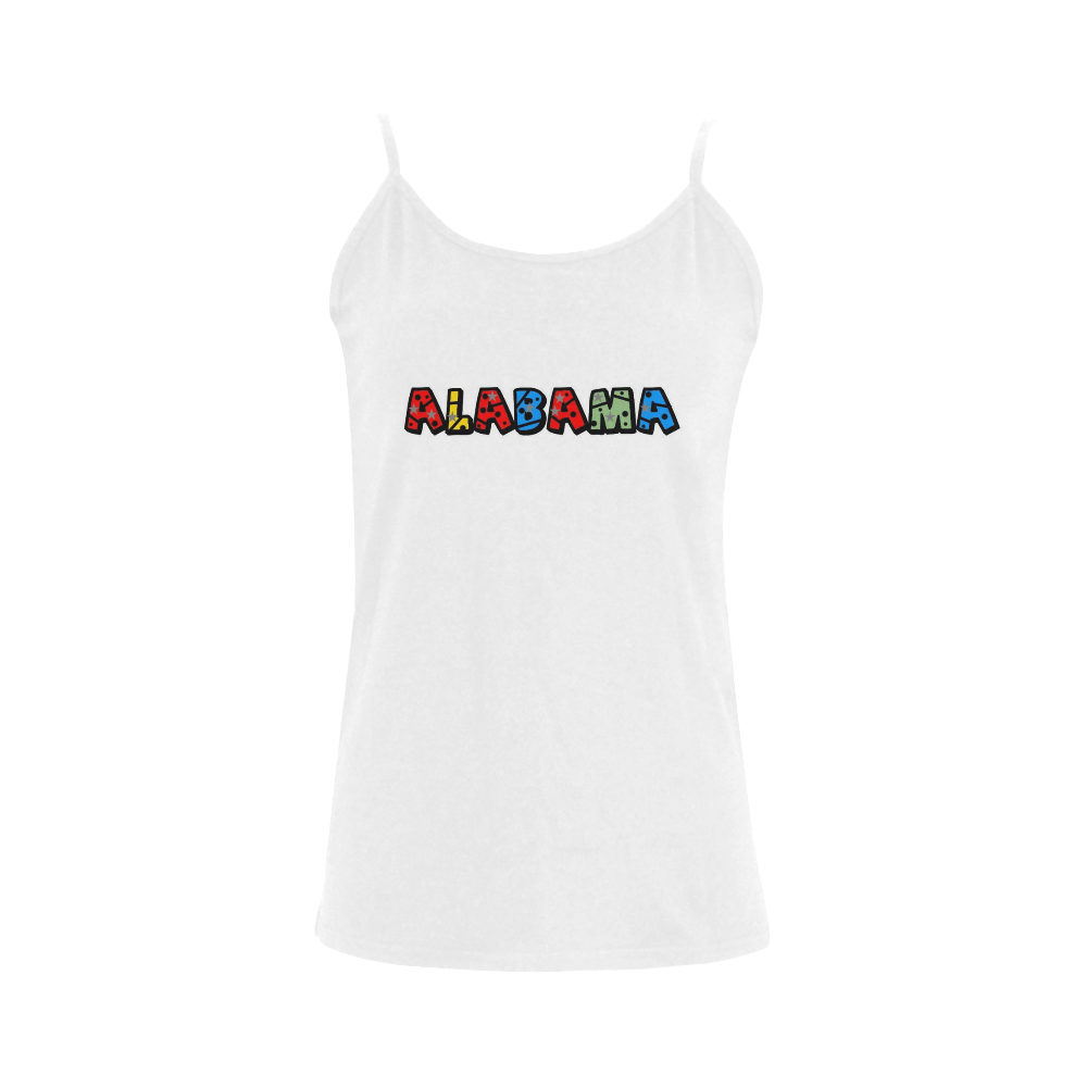 Alabama by Popart Lover Women's Spaghetti Top (USA Size) (Model T34)