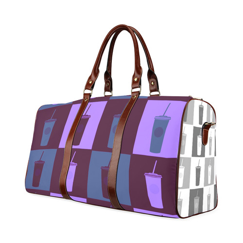 Vintage travel Cocktail bag edition : purple and pink. Shop latest fashion now! Waterproof Travel Bag/Small (Model 1639)