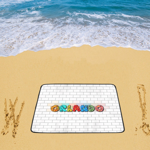 Orlando by Popart Lover Beach Mat 78"x 60"