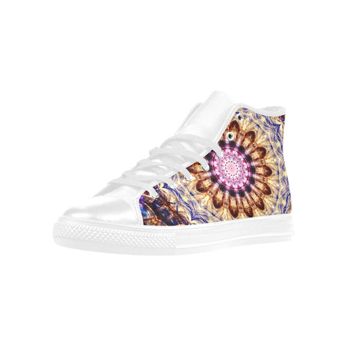 Dreamy Mandala Aquila High Top Microfiber Leather Women's Shoes (Model 032)