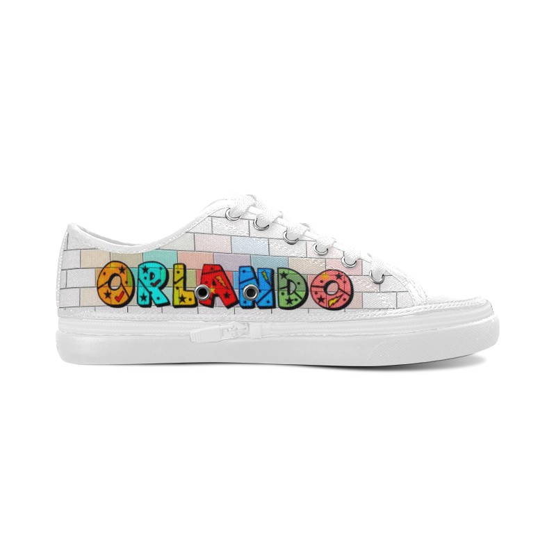 Orlando by Popart Lover Women's Canvas Zipper Shoes/Large Size (Model 001)