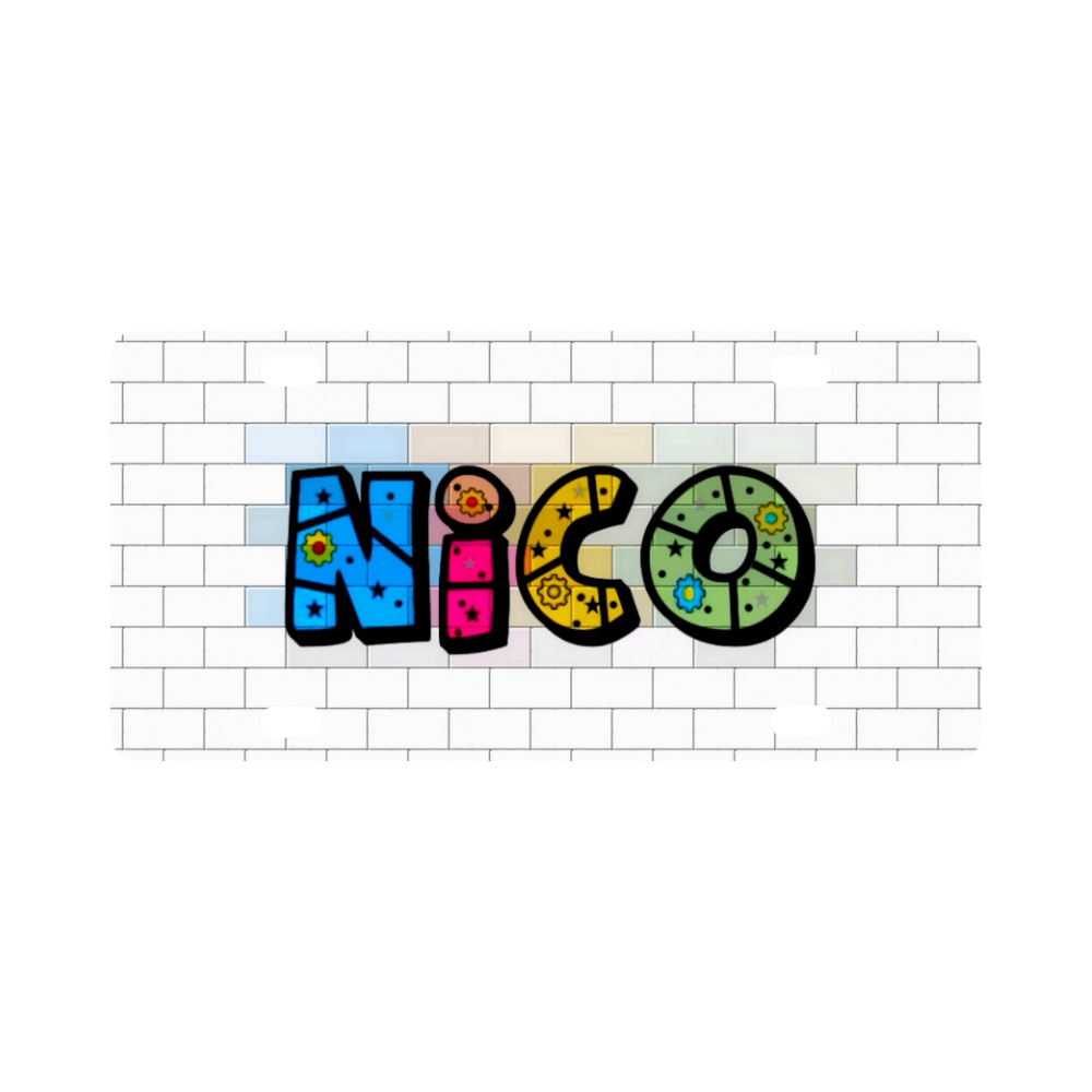 Nico by Popart Lover Classic License Plate
