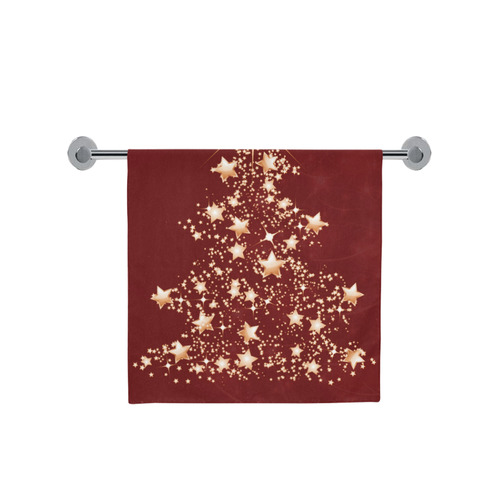 Red Golden Christmastree - Christmas Bath Towel 30"x56"
