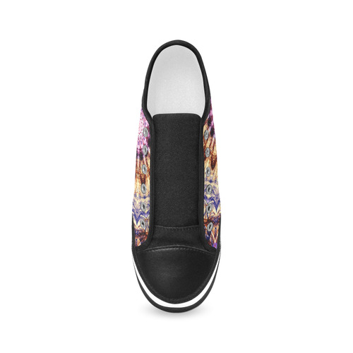 Dreamy Mandala Women's Canvas Zipper Shoes/Large Size (Model 001)