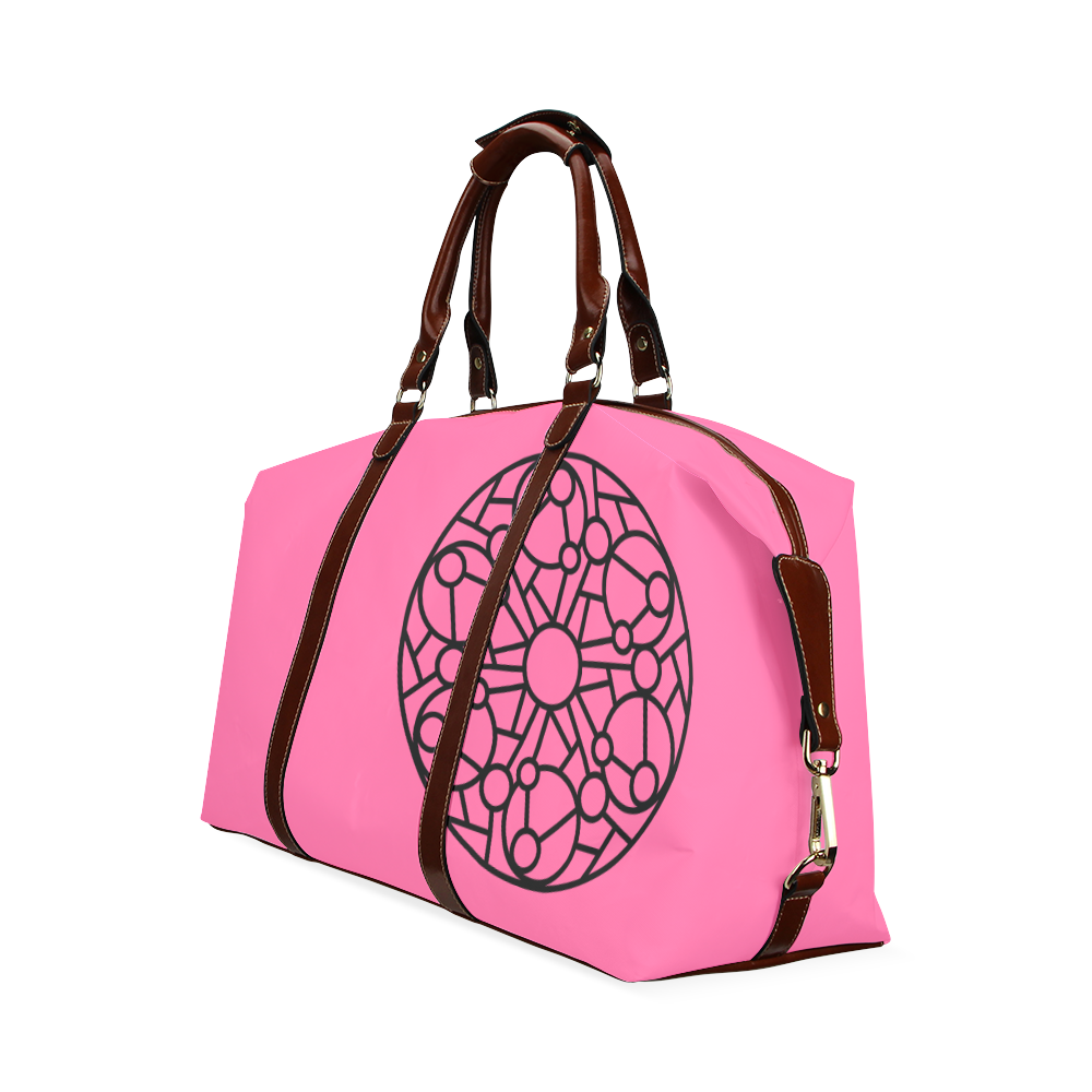 New in shop : Luxury designers bag with mandala art. Black and pink 2016 edition Classic Travel Bag (Model 1643)