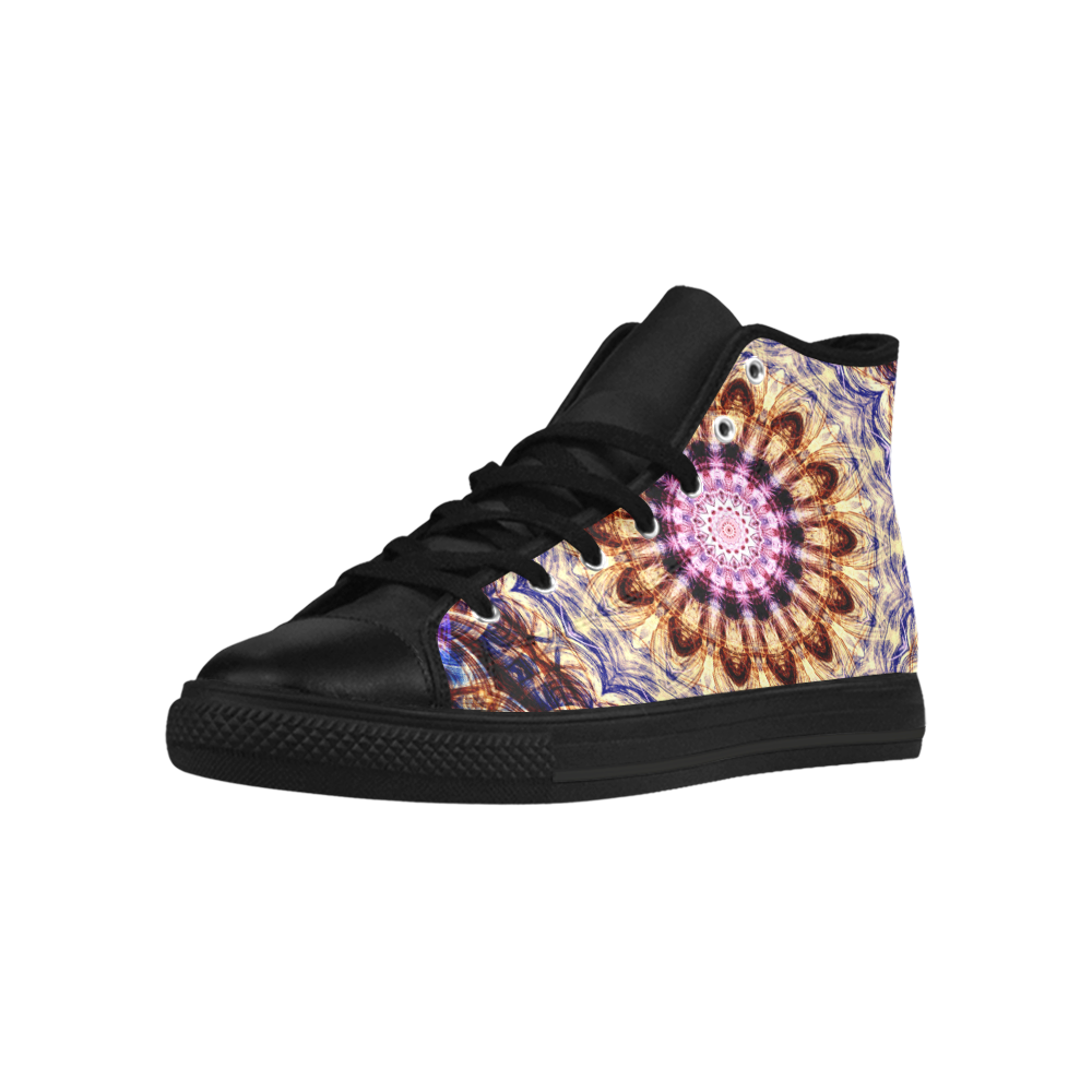 Dreamy Mandala Aquila High Top Microfiber Leather Women's Shoes (Model 032)