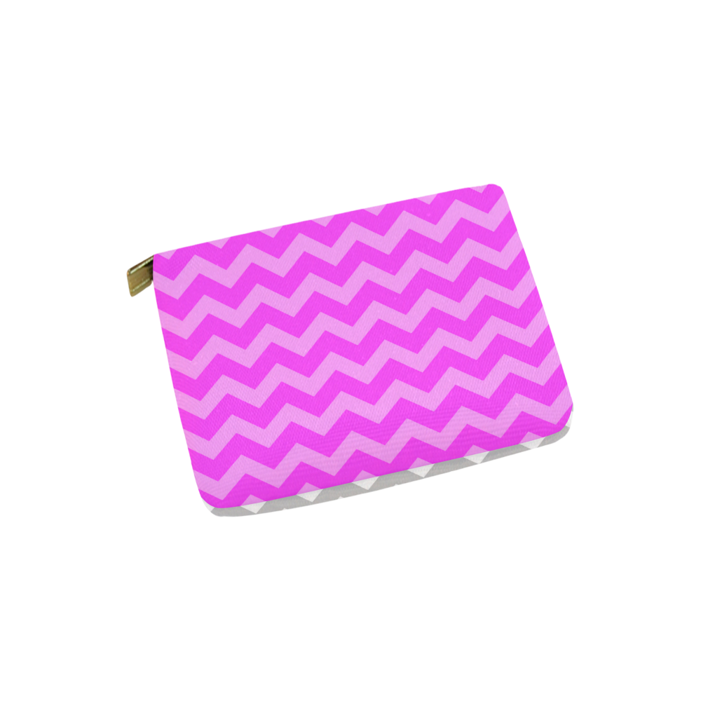 New in shop : Designers vintage bag with zig-zag Stripes. Purple Pink edition Carry-All Pouch 6''x5''