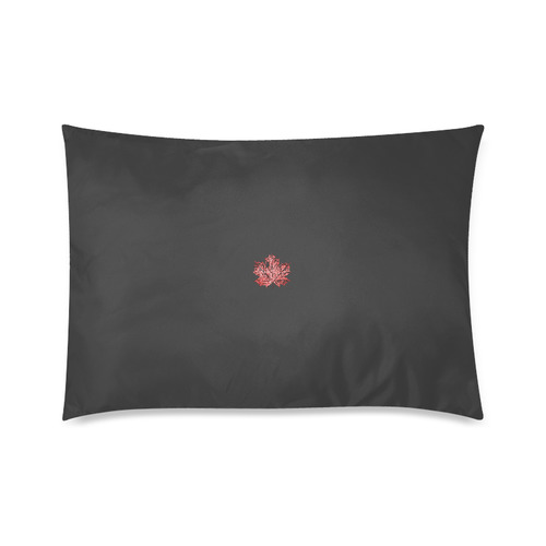 Maple Leaf Red Custom Zippered Pillow Case 20"x30"(Twin Sides)