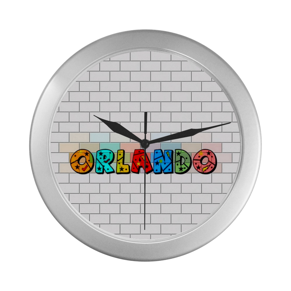Orlando by Popart Lover Silver Color Wall Clock