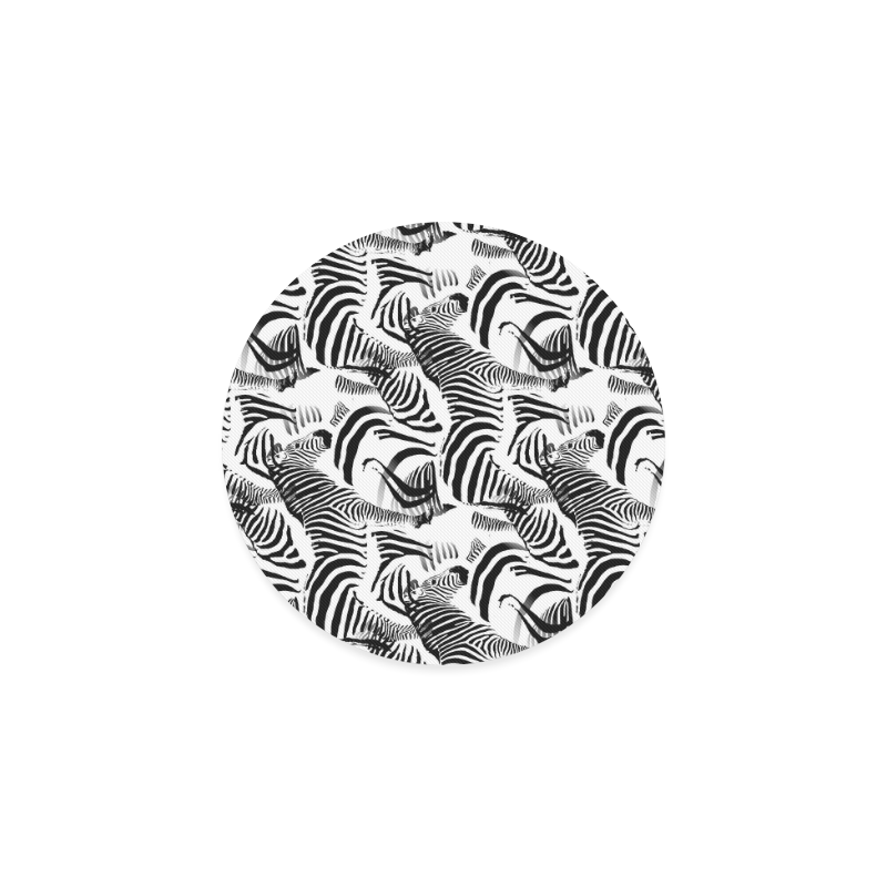 Black & White Zebra Stripes Round Coaster
