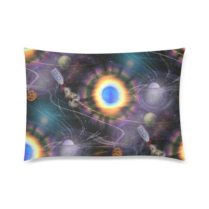 Space Bound Custom Zippered Pillow Case 20"x30"(Twin Sides)