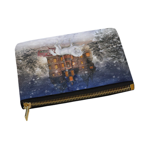 Christmas time A Horse in a dreamy Winterlandscape Carry-All Pouch 12.5''x8.5''