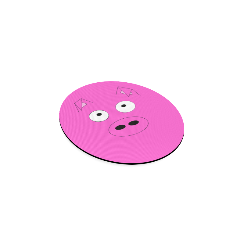 Pink Pig Round Coaster