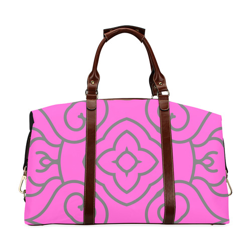 New in shop : Hand-drawn Mandala art. Pink! Classic Travel Bag (Model 1643)