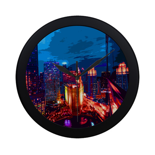 Chicago PopArt 20161101 Circular Plastic Wall clock