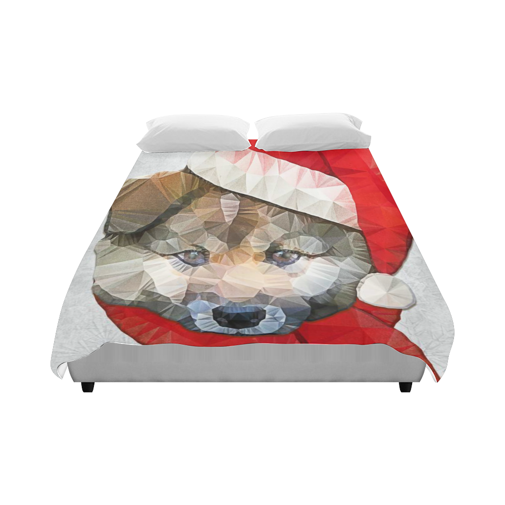 christmas santa dog Duvet Cover 86"x70" ( All-over-print)