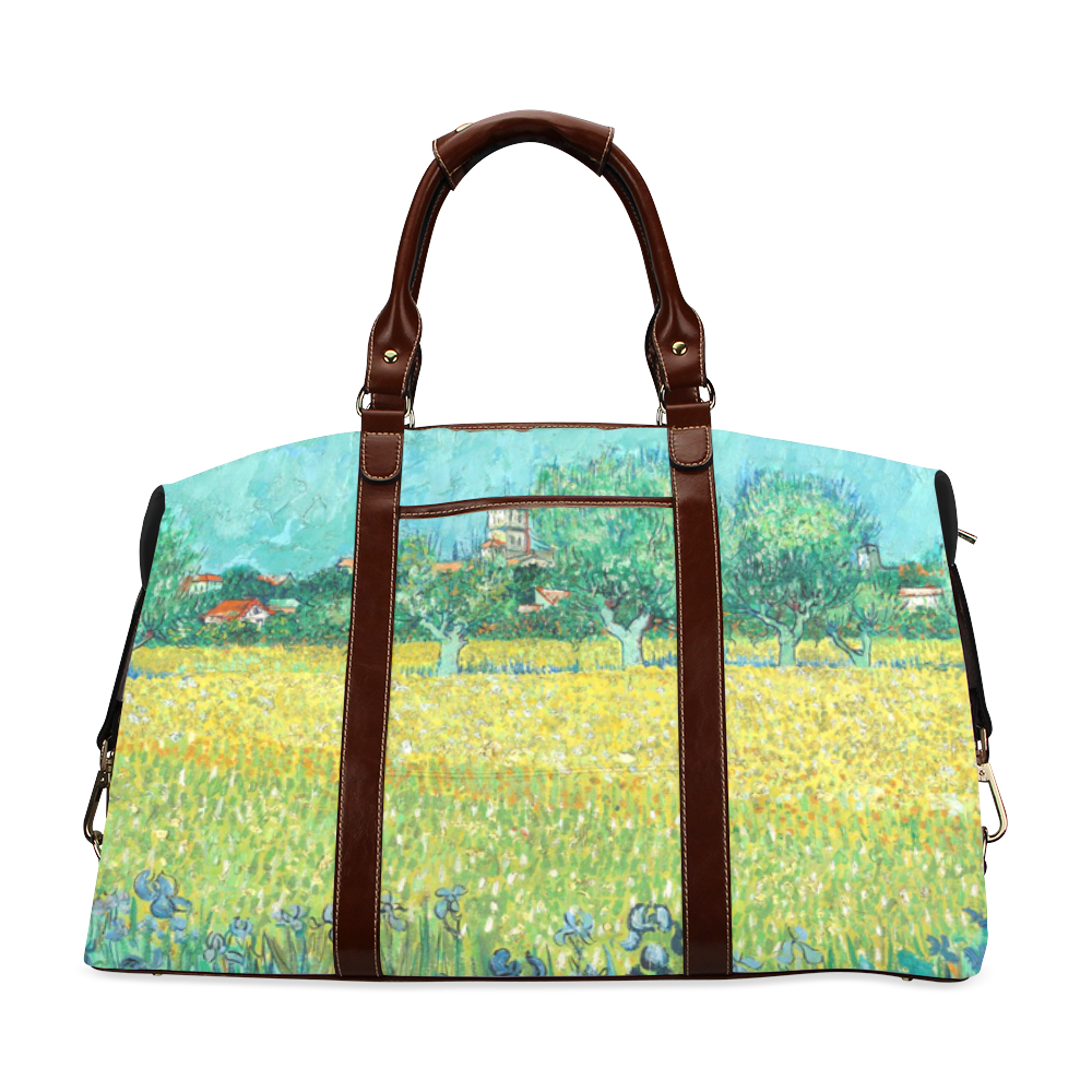 Van Gogh Field Irises Arles Floral Landscape Classic Travel Bag (Model 1643) Remake