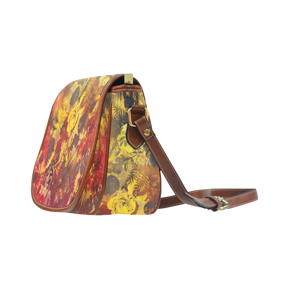 flowers Saddle Bag/Large (Model 1649)