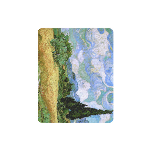 Van Gogh Wheat Field Cypresses Nature Landscape Rectangle Mousepad