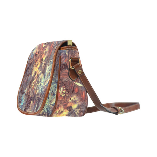 flowers Saddle Bag/Large (Model 1649)