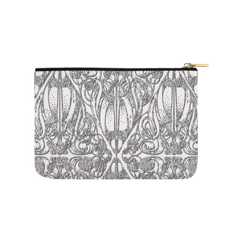 Lace Silver Carry-All Pouch 9.5''x6''